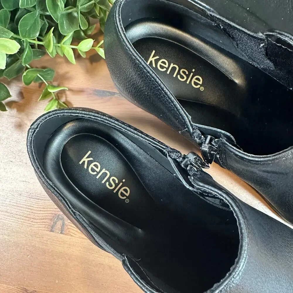 Kensie Women's Sammy Black‎ Ankle Boots Bootie Size 6